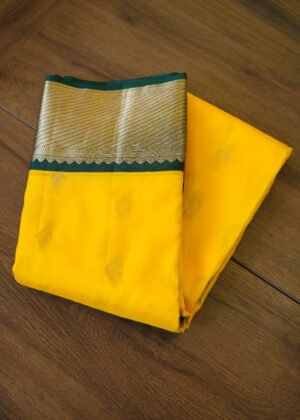 Radiant Yellow Pure Kanchipuram Handloom Saree