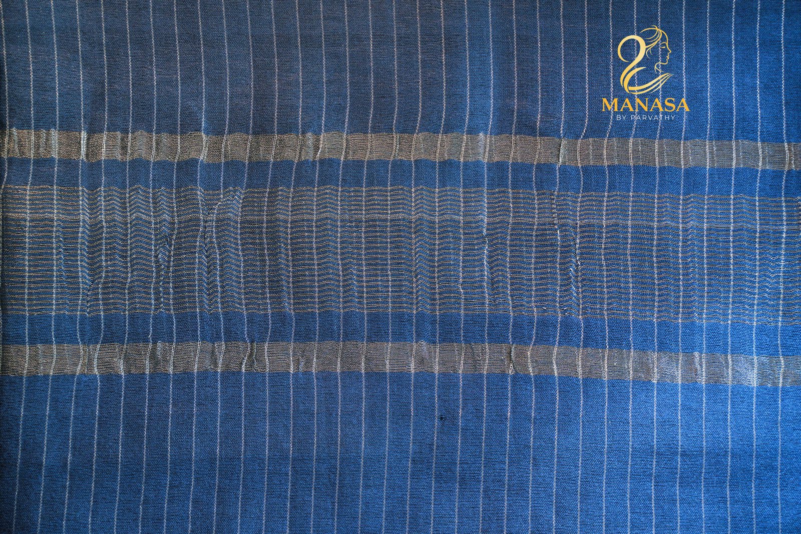 Blue Soft Cotton Saree - Image 2