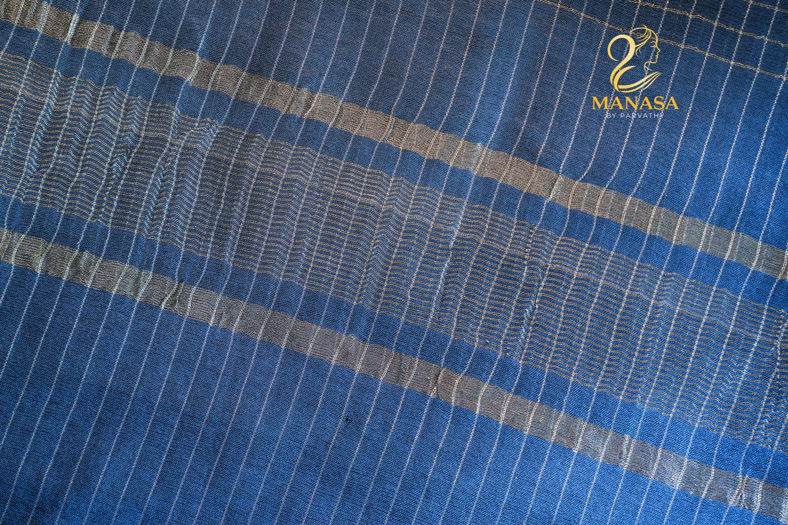 Blue Soft Cotton Saree - Image 3