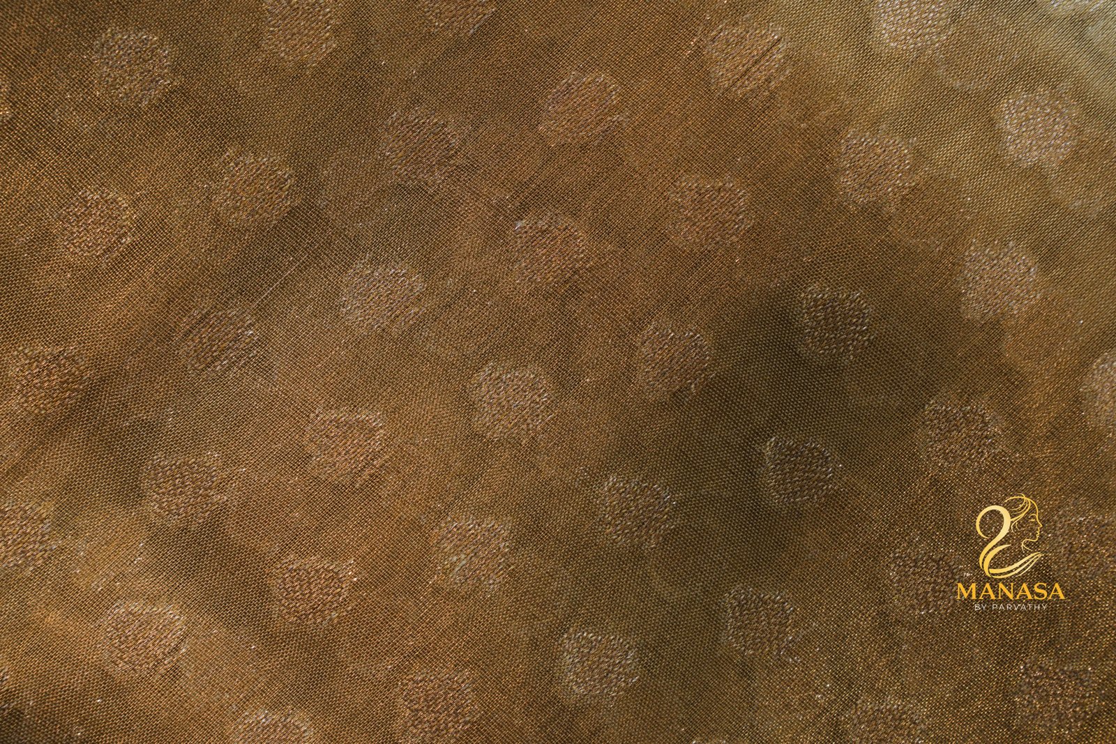 Ash Grey Golden Tissue Silk - Image 2